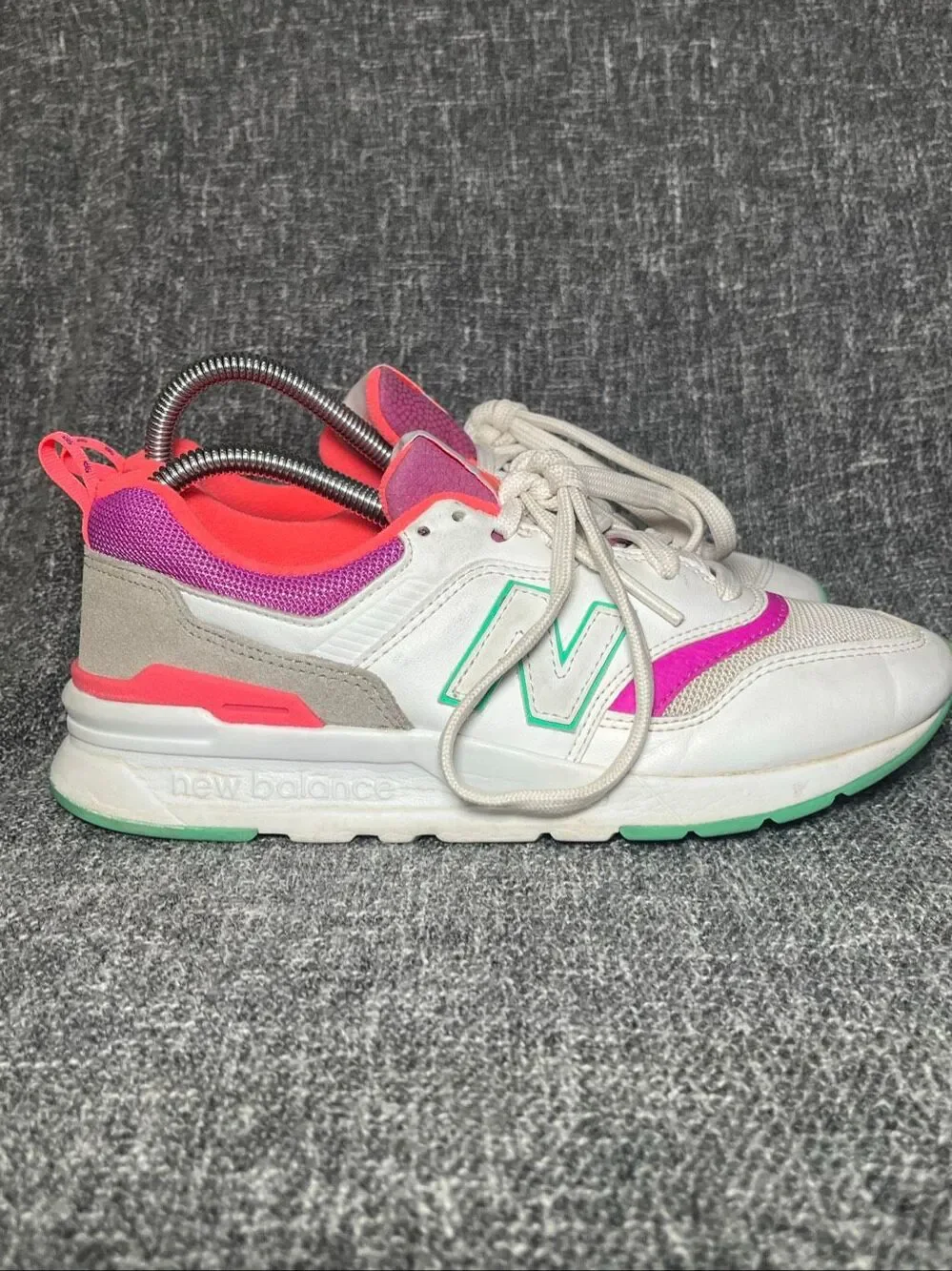 New Balance 997H Womens Size 6.5 White Pink Purple Mint Green Sneakers